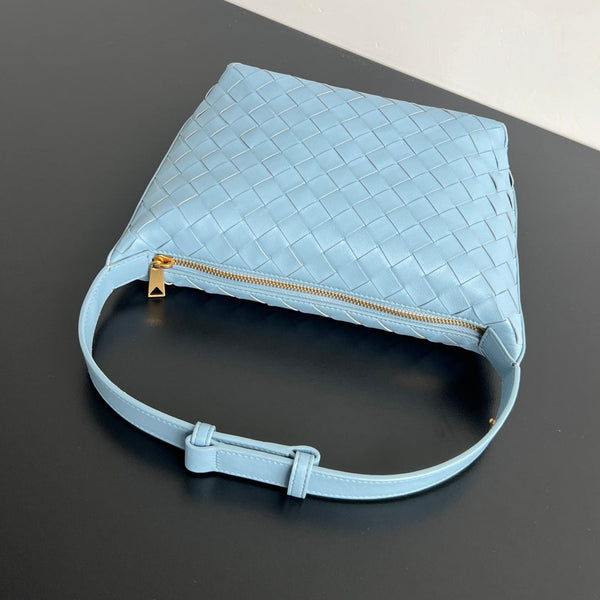 BORSA WALLACE 22 IN PELLE DI VITELLO BLU TIFFANY