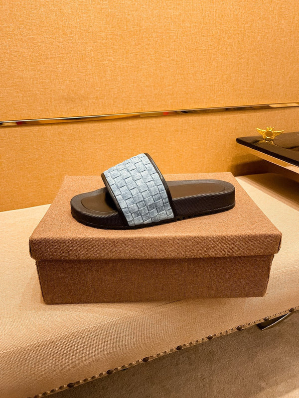 GG Men's Slide Blue Cowhide 111921