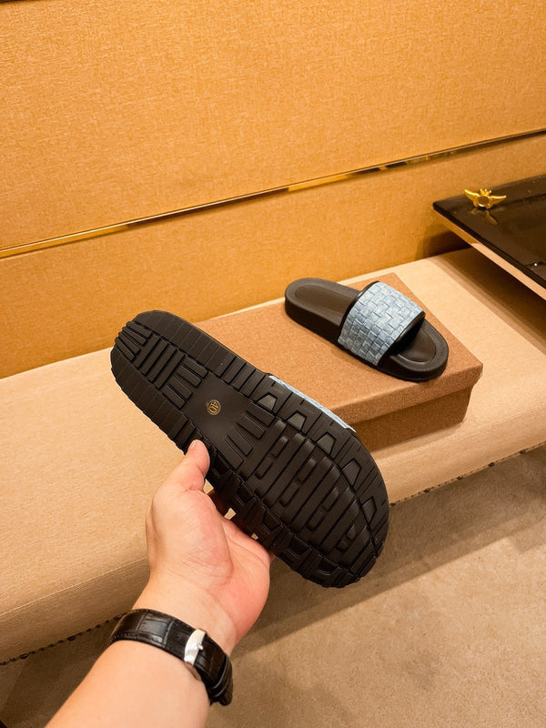 GG Men's Slide Blue Cowhide 111921