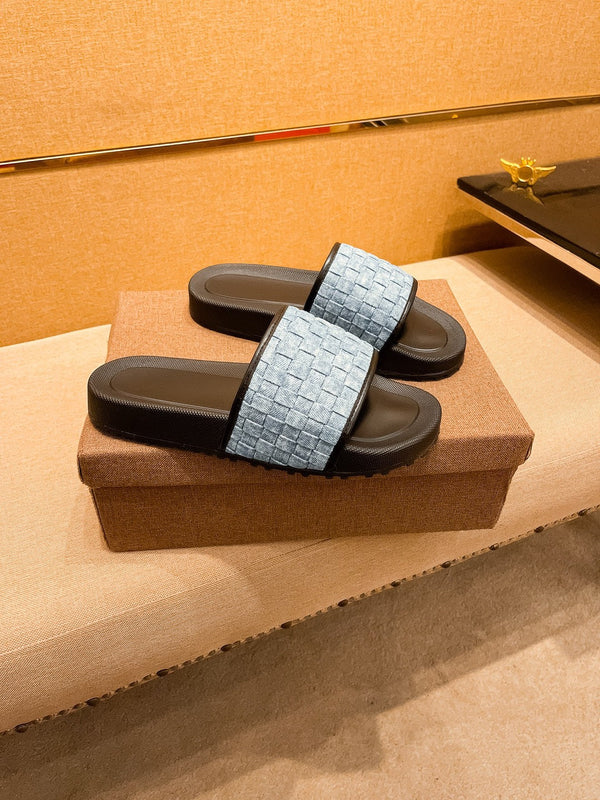 GG Men's Slide Blue Cowhide 111921