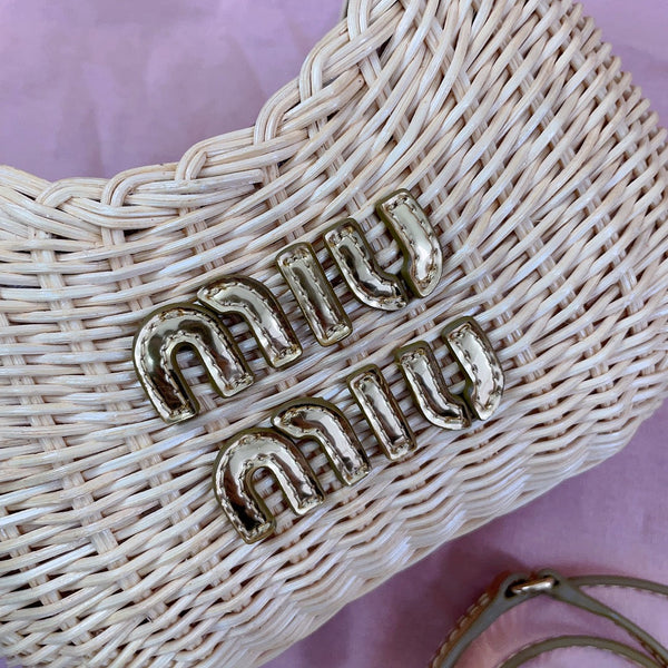 BORSA HOBO IN VIMINI WANDER 20 IN COLORE TAN MIX CARAMELLO MARRONE TESSUTA A MANO