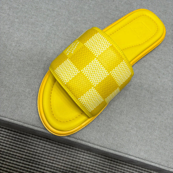LV VENICE MULE SLIPPERS LEMON YELLOW DAMIER