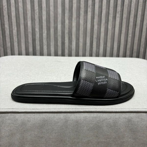 LV VENICE MULE SLIPPERS BLACK DAMIER
