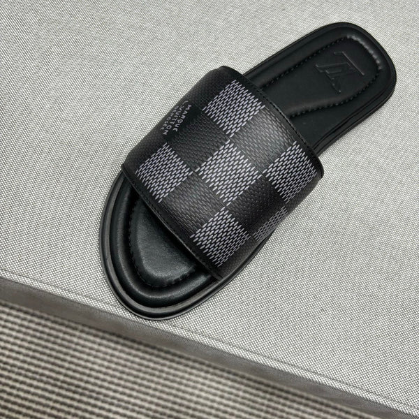 LV VENICE MULE SLIPPERS BLACK DAMIER