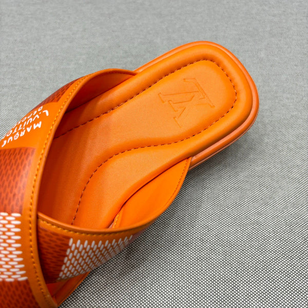 LV VENICE MULE SANDALS TIGER ORANGE