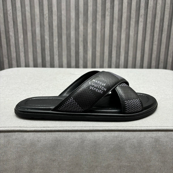 LV VENICE MULE SANDALS BLACK