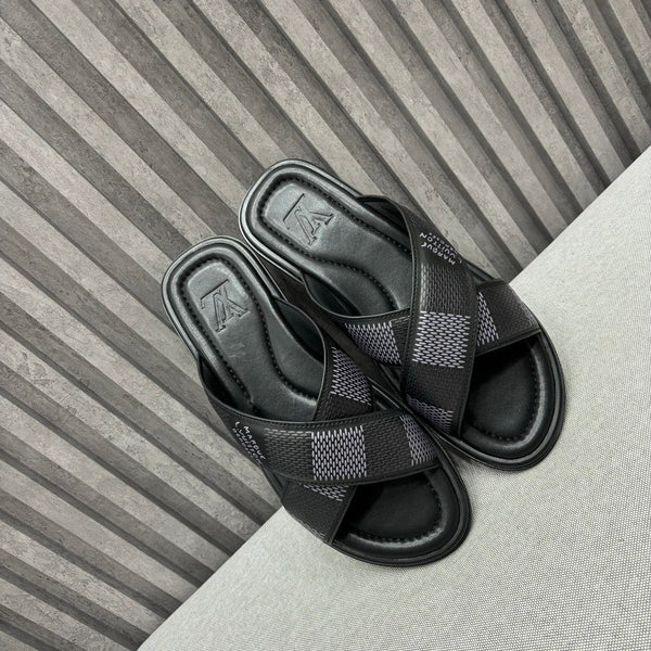 LV VENICE MULE SANDALS BLACK