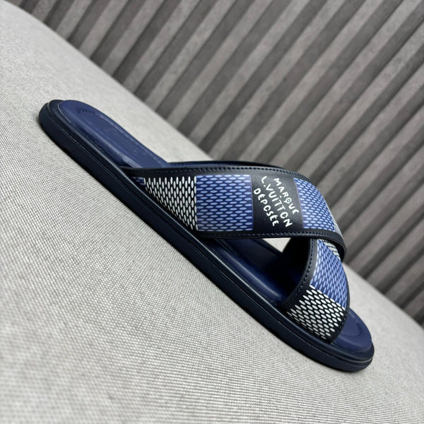 LV VENICE MULE SANDALS NAVY BLUE