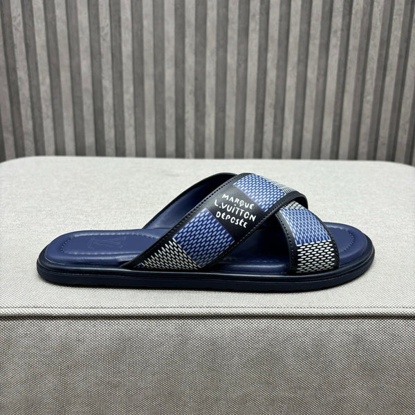 LV VENICE MULE SANDALS NAVY BLUE