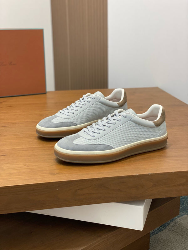 LP 360 TENNIS WALK SNEAKERS LIGHT GRAY MESH CALFSKIN