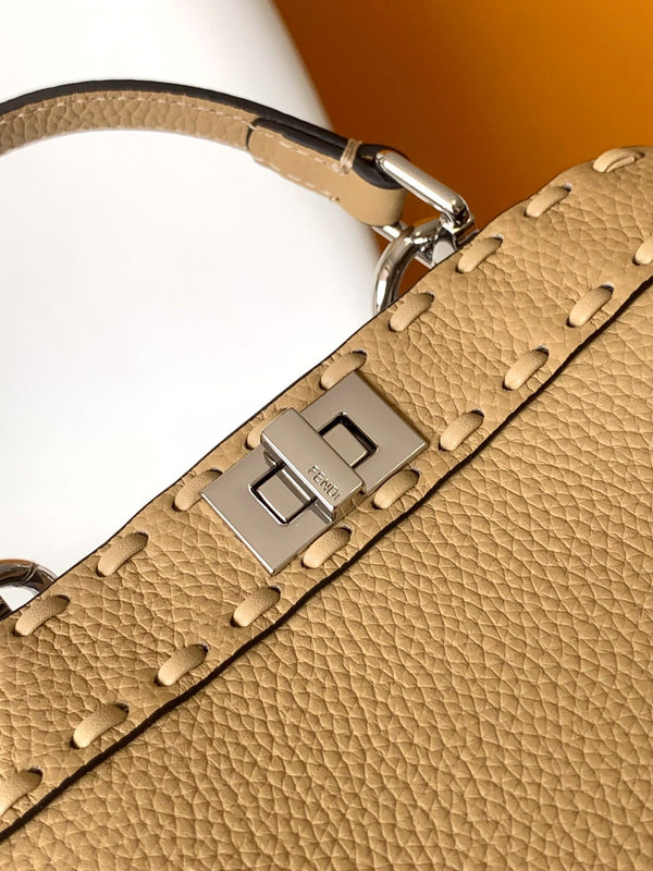 Peekaboo ISeeU Petite 20 Bag Light Brown Leather Shw