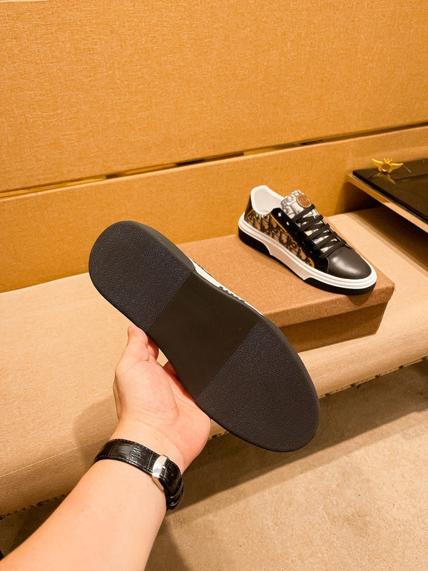 CD LOW TOP SNEAKER CHOCOLATE CALFSKIN