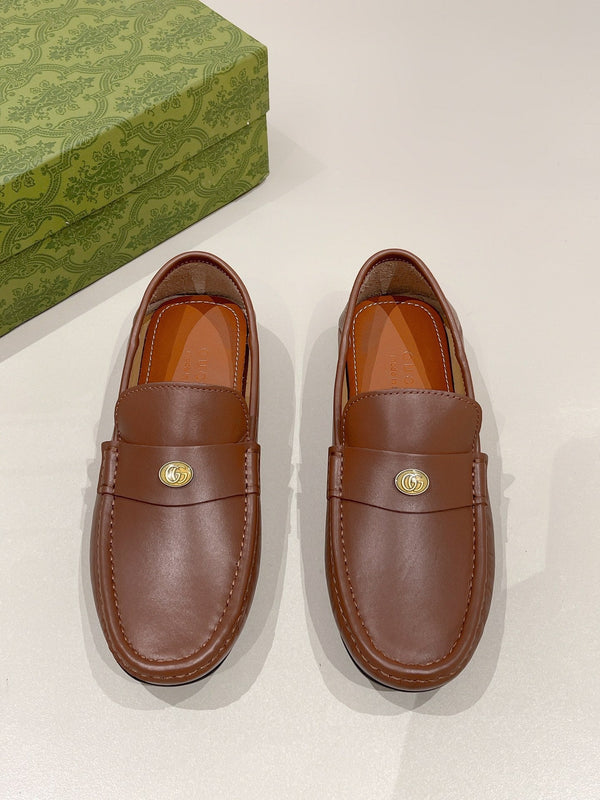 GG Men's Loafer Brown Calfskin 561756