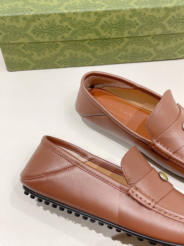 GG Men's Loafer Brown Calfskin 561756