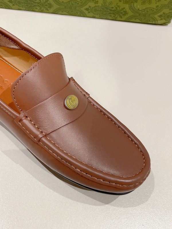 GG Men's Loafer Brown Calfskin 561756