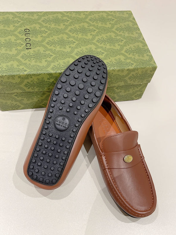 GG Men's Loafer Brown Calfskin 561756