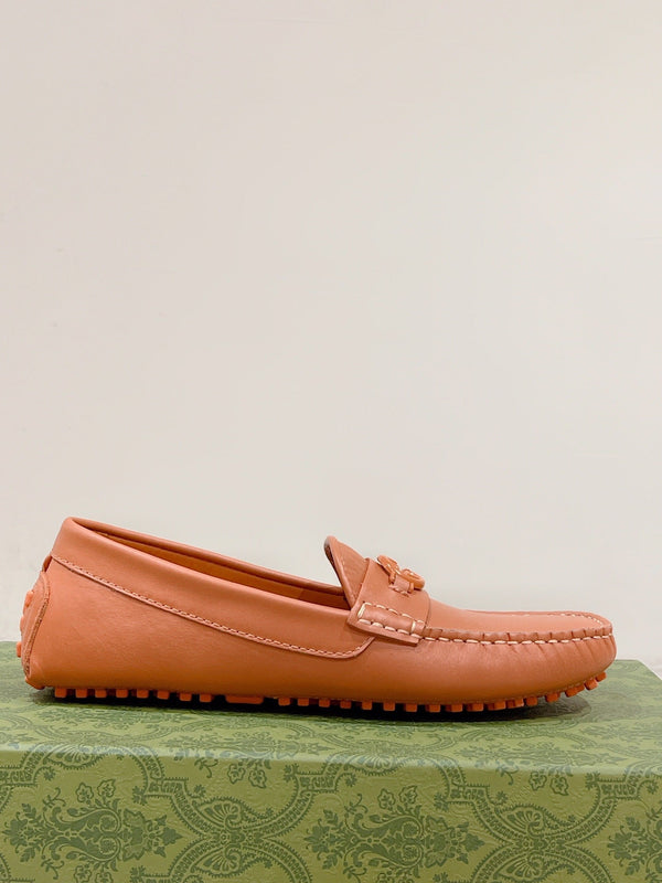 GG Men's Loafer Orange Calfskin 561758