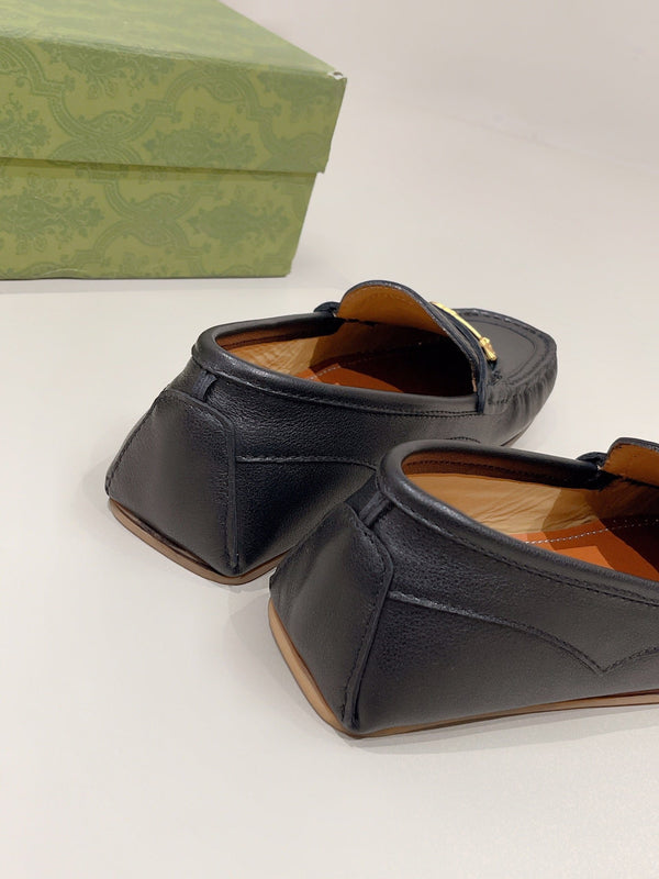 Mocassino GG da uomo Alessandro in pelle di vacchetta nera 557582