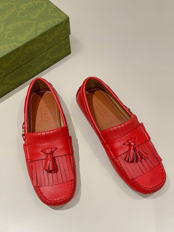 GG Men's Tassel Loafer Red Calfskin 561801