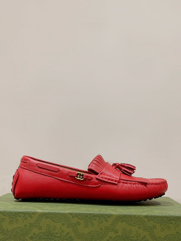 GG Men's Tassel Loafer Red Calfskin 561801