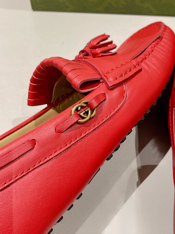 GG Men's Tassel Loafer Red Calfskin 561801