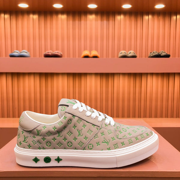 LV TRAINER SNEAKER IN TAN BEIGE MONOGRAM CALFSKIN
