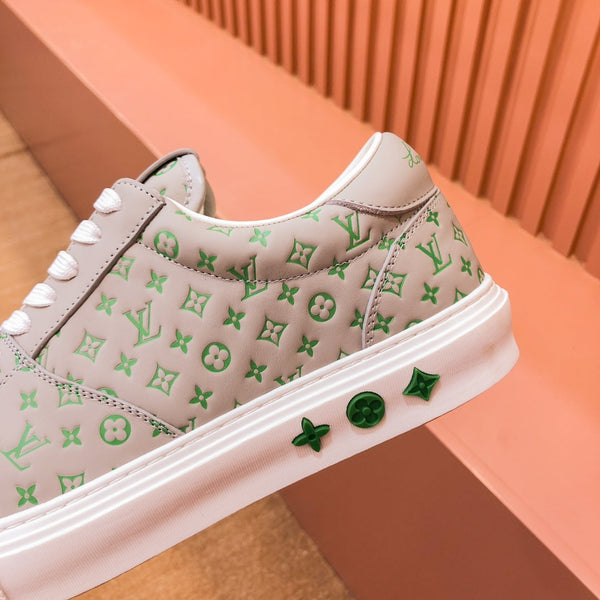 LV TRAINER SNEAKER IN TAN BEIGE MONOGRAM CALFSKIN