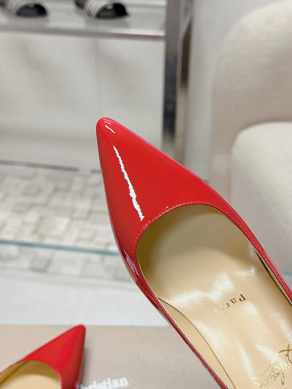 CL 25s Scepter Pumps 85mm Red Patent Leather 446635