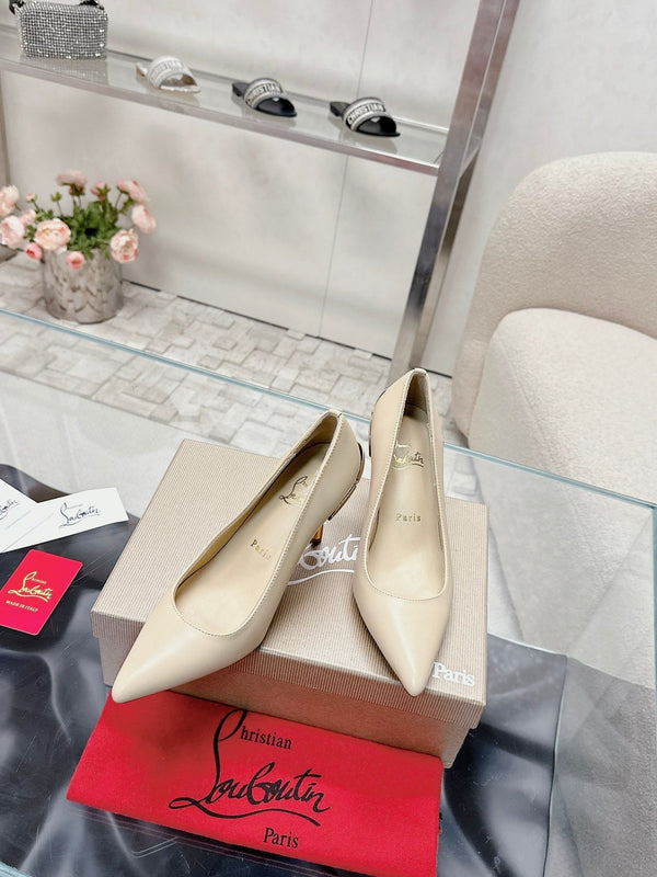 CL 25s Ginko Pumps 85mm Beige Cowhide& Sheepskin 446639