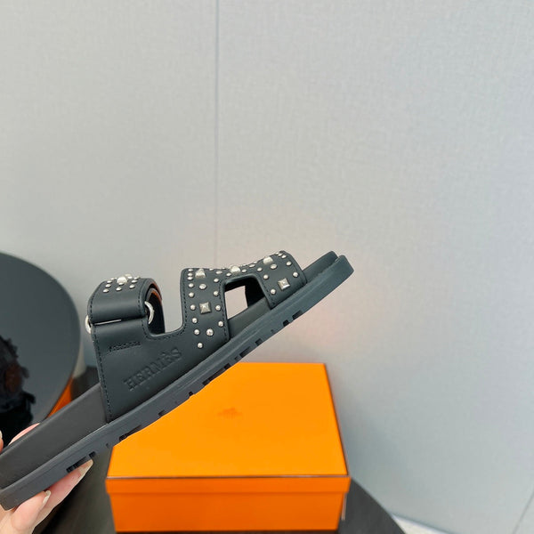 SANDALO CHYPRE IN PELLE DI VITELLO NERA SPECIALE