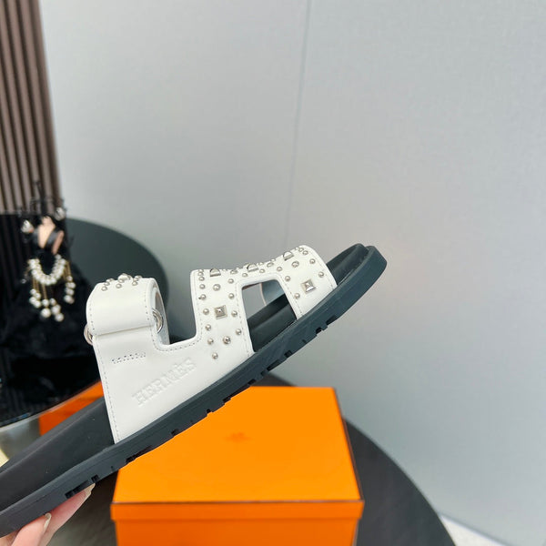 SANDALO CIPRIA BIANCO MIX NERO PELLE DI VITELLO SPECIALE