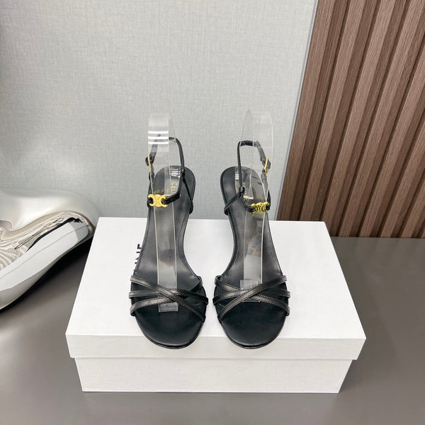 CUIR TRIOMPHE SANDAL IN LAMBSKIN BLACK