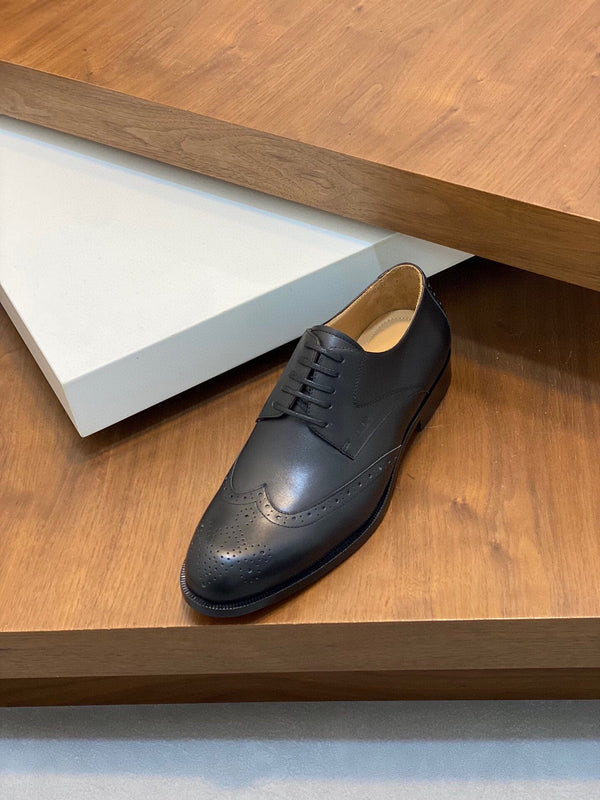 CD POINED TOE LONDON OXFORD BLACK CALFSKIN