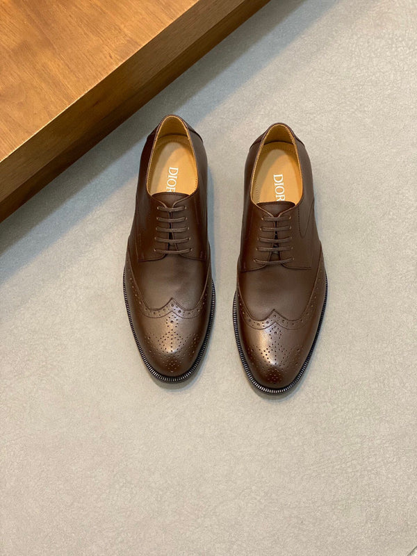 CD POINED TOE LONDON OXFORD CEDAR CALFSKIN