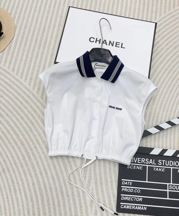 Miu sleeveless vest skirt suit