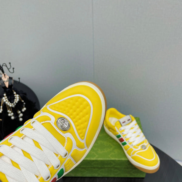 GG Screener With Web Neoprene Low Top Sneakers Yellow