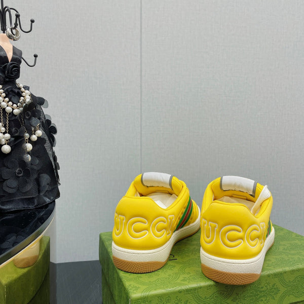 GG Screener With Web Neoprene Low Top Sneakers Yellow