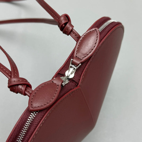 le coeur 21cm burgunfy calfskin shouder bag