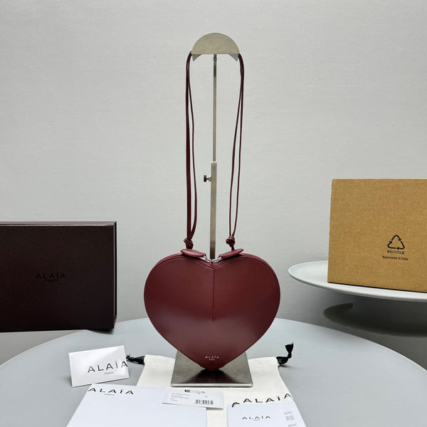 le coeur 21cm burgunfy calfskin shouder bag