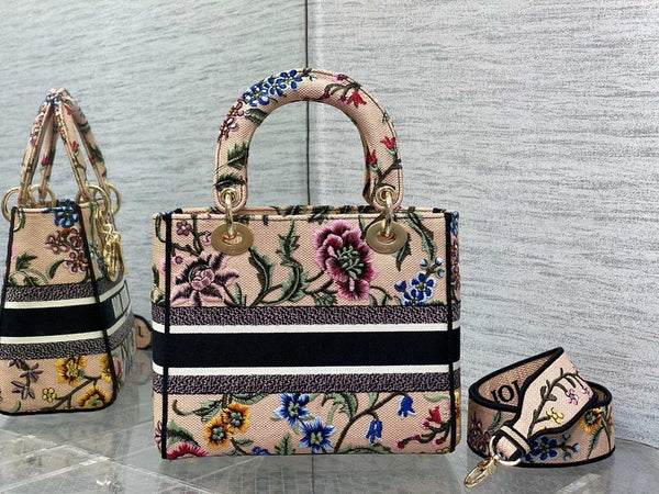 CD Floral Pollen 24 Lady Dior Bag Canvas 336648