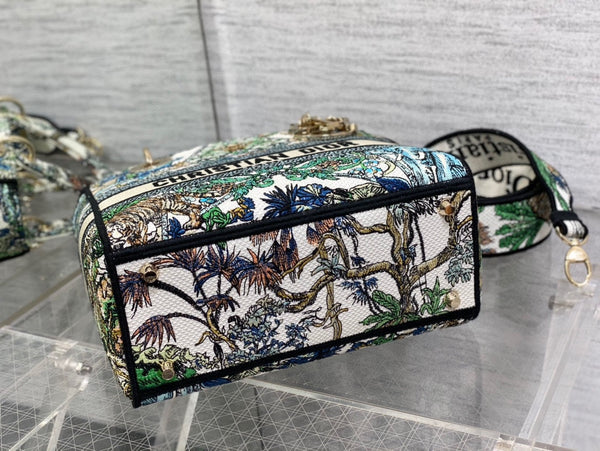 CD Travel Star Green 24 Lady Dior Bag Canvas 336666