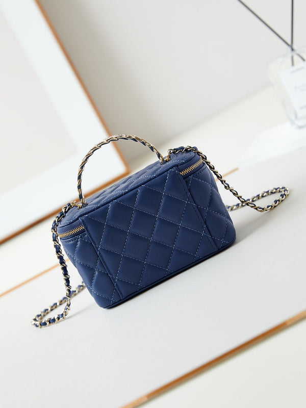 24a vanity 17 dark blue lambskin gold hardware