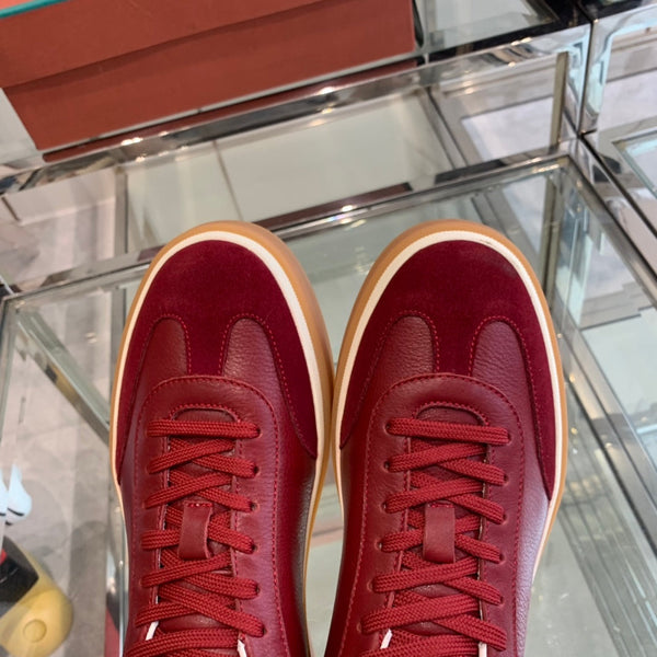 LP TENNIS WALK SNEAKERS CHERRY CALFSKIN