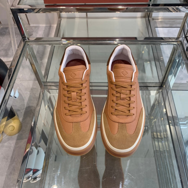 LP TENNIS WALK SNEAKERS IN PELLE DI VITELLO COLOR FUCILE