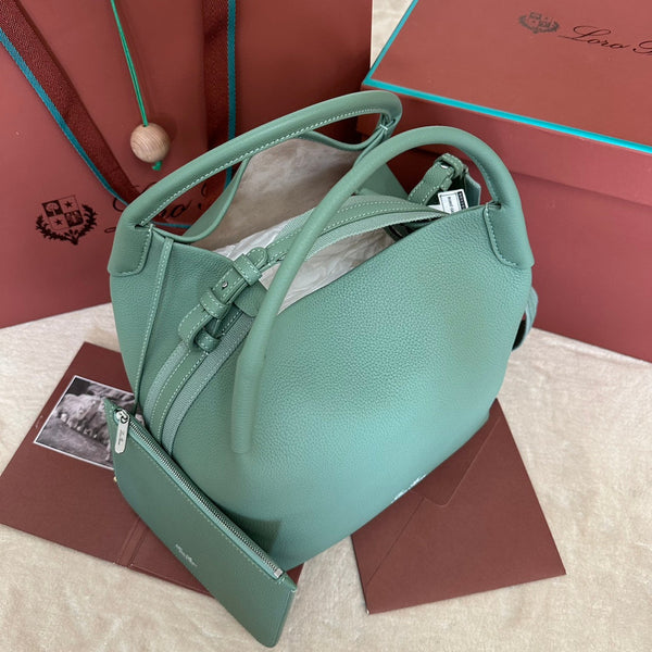 MEDIUM 36 BAG IN PERSIAN GREEN CALFSKIN WITH SILVER HARDWARE