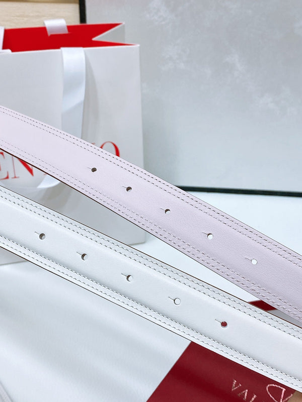 Ceinture Bold Edition 30 mm veau blanc boucle dorée