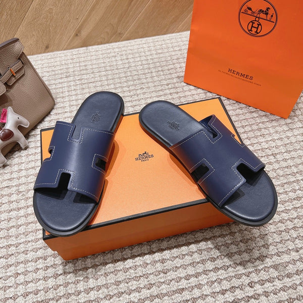 Sandali HM Izmir in pelle di vitello indaco 294946