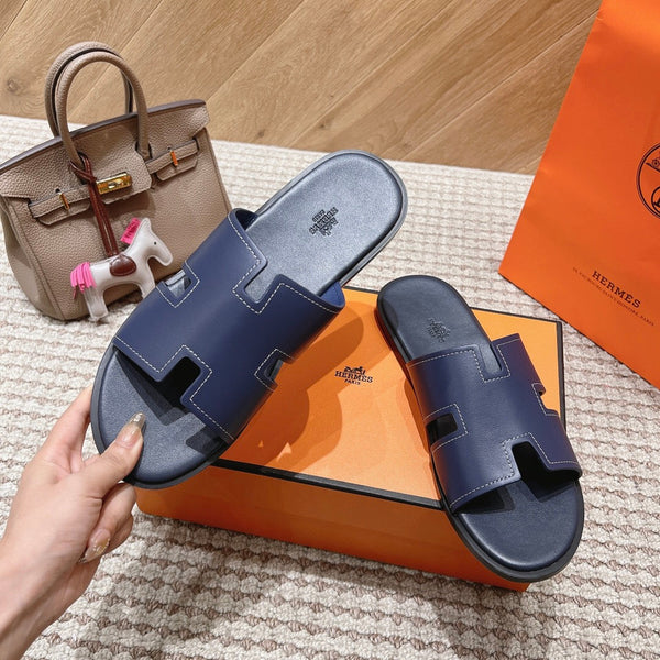 Sandali HM Izmir in pelle di vitello indaco 294946