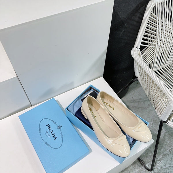 BALLERINE PRA BASIC VERNICE IN PELLE DI VITELLO BIANCO CREMA