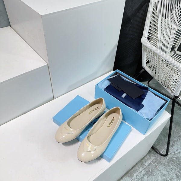 BALLERINE PRA BASIC VERNICE IN PELLE DI VITELLO BIANCO CREMA